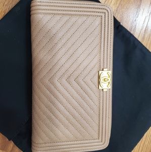 Chanel Boy Long Zipped Wallet